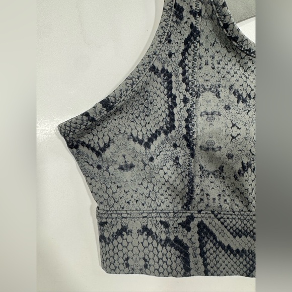 Varley Zip Sports Bra in Black Python Sz XS - Picture 4 of 12